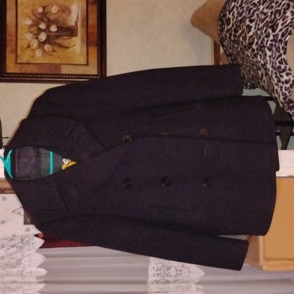 Vintage US Navy Naval Military wool pea coat size 36